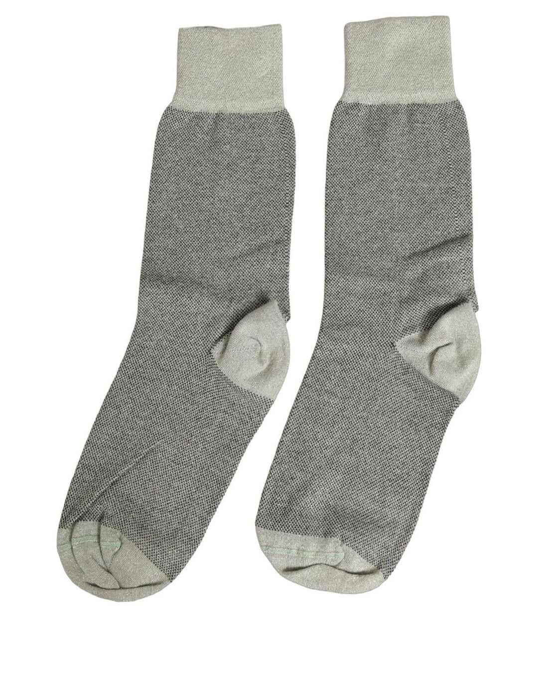 Dolce &amp; Gabbana Charcoal Grey Logo Mid Calf Women Accessory Socks