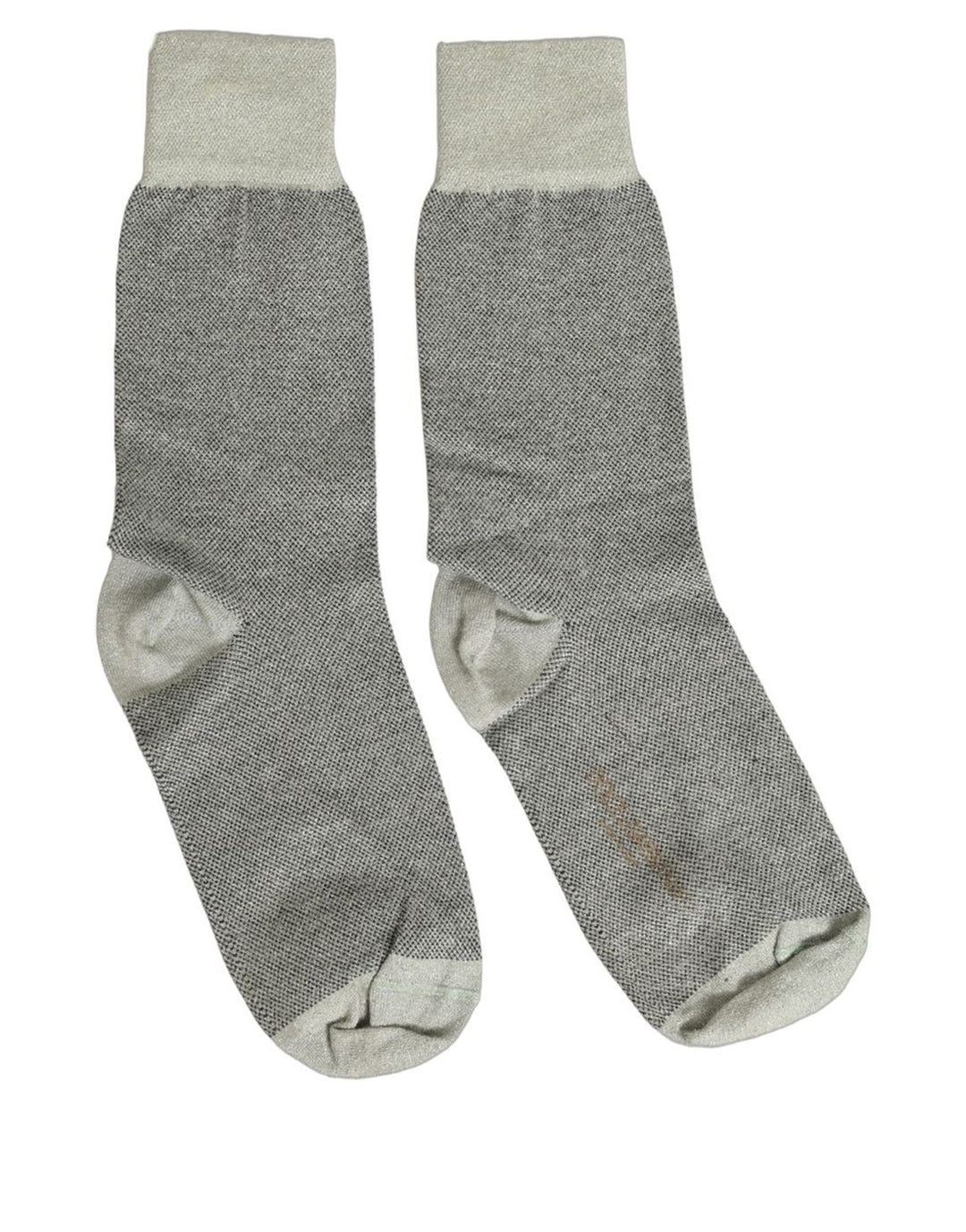 Dolce &amp; Gabbana Charcoal Grey Logo Mid Calf Women Accessory Socks