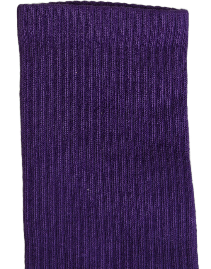 Dolce &amp; Gabbana Violet Cotton Ribbed Mid Calf Women Accessory Socks