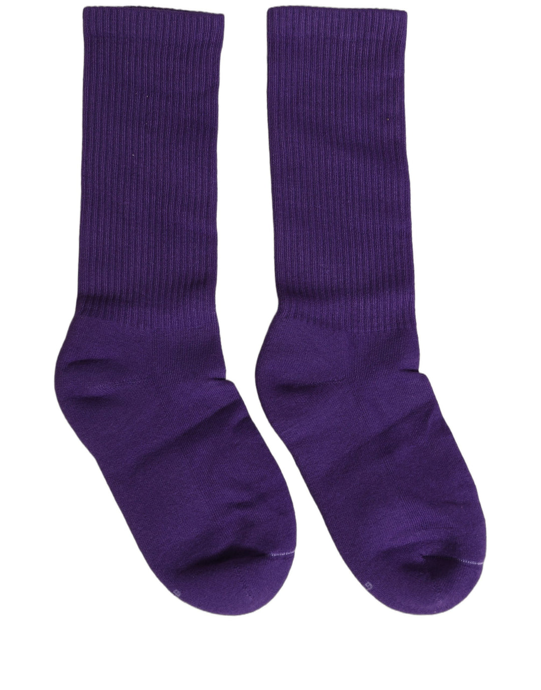 Dolce &amp; Gabbana Violet Cotton Ribbed Mid Calf Women Accessory Socks