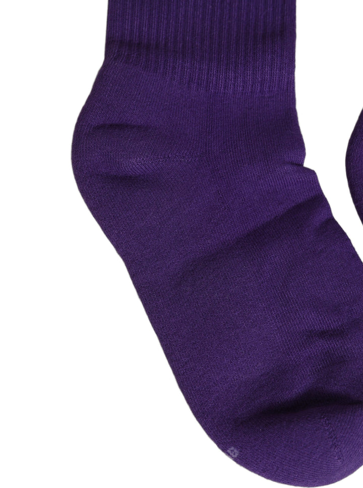 Dolce &amp; Gabbana Violet Cotton Ribbed Mid Calf Women Accessory Socks