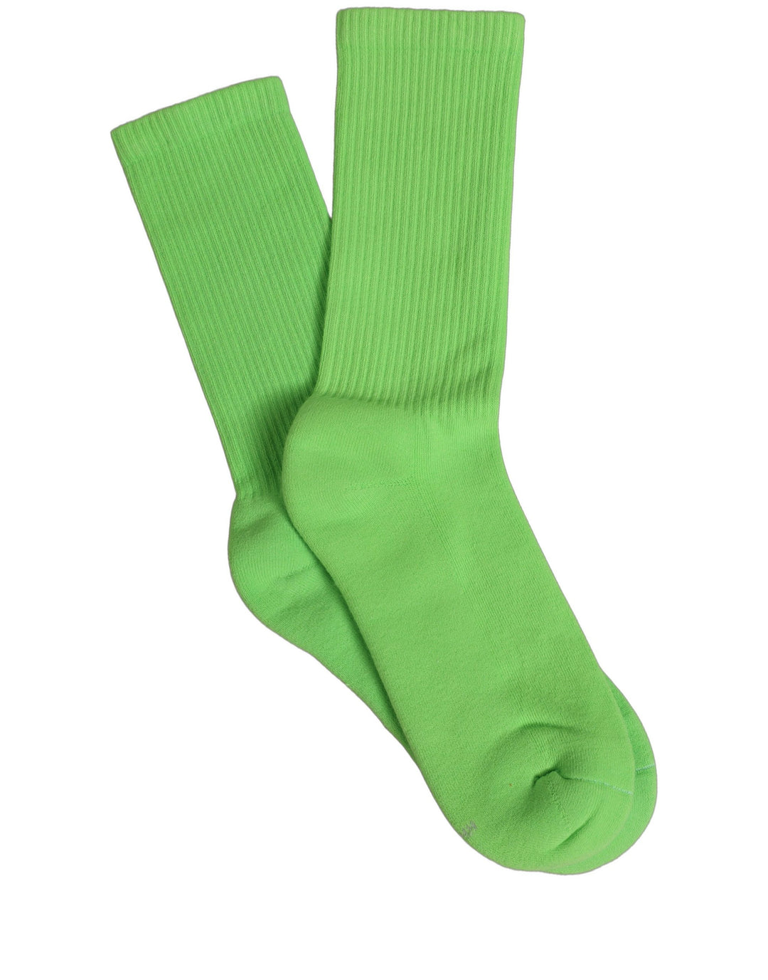Dolce &amp; Gabbana Green Cotton Ribbed Mid Calf Women Accessory Socks