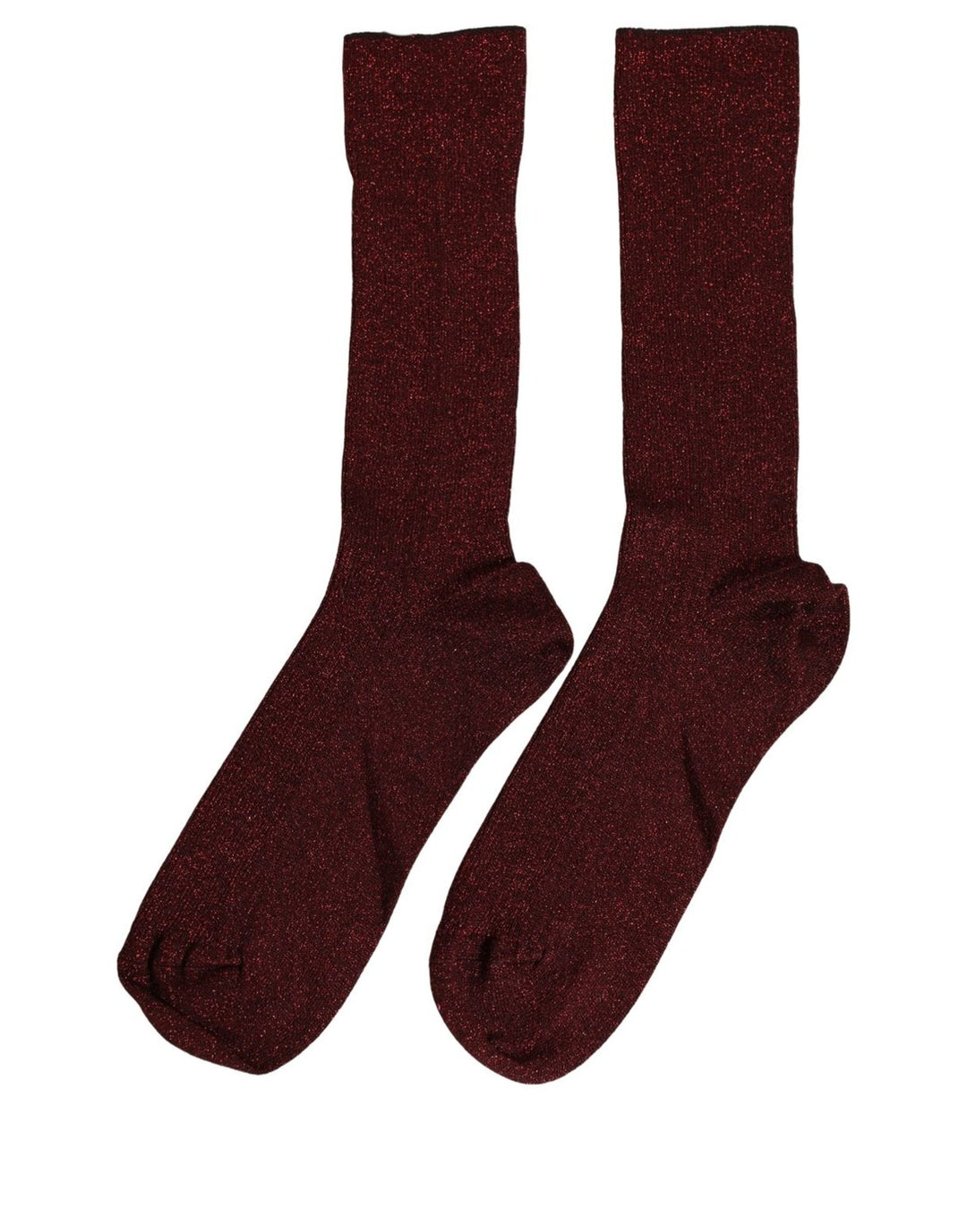 Dolce &amp; Gabbana Maroon Viscose DG Logo Mid Calf Accessory Socks