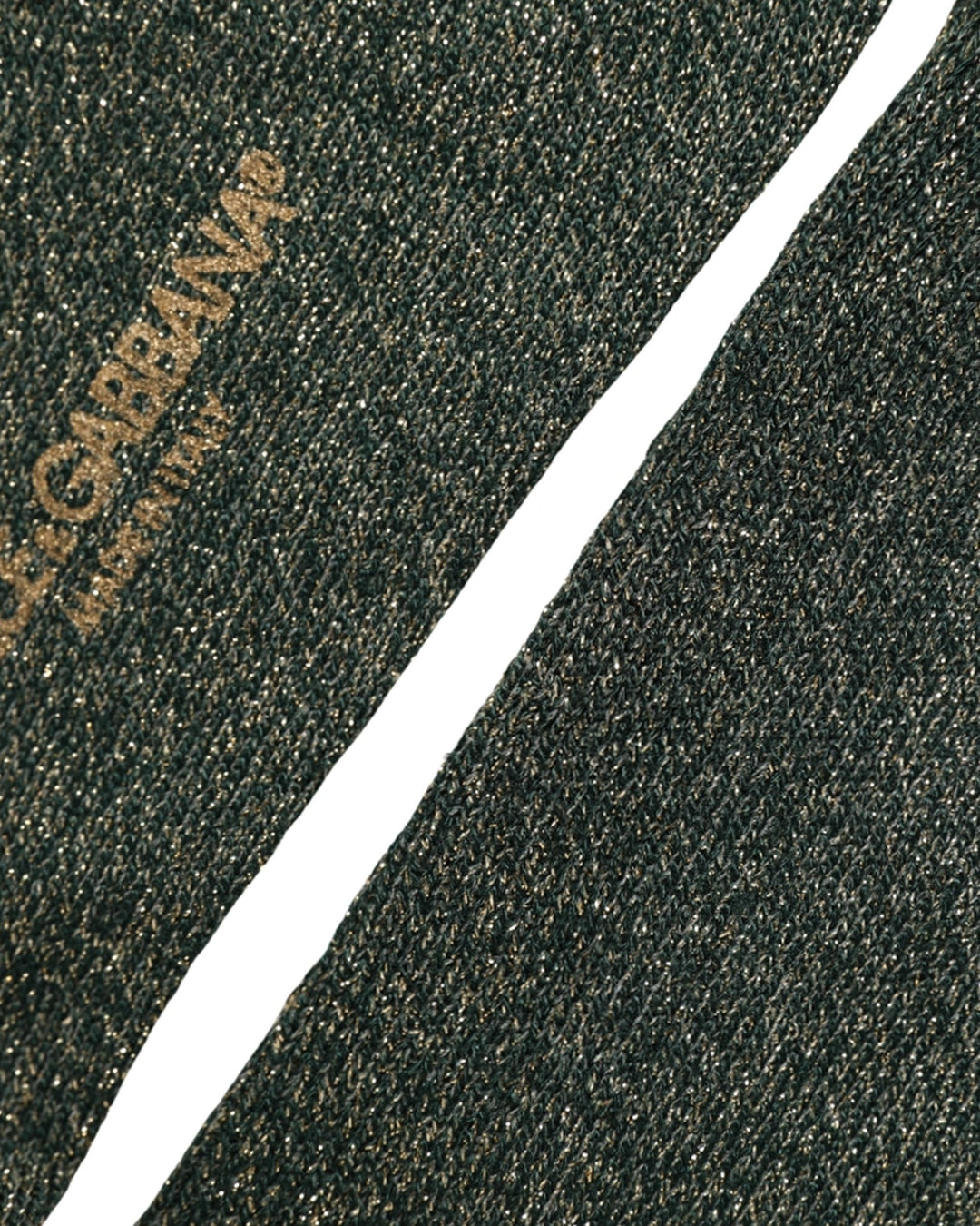 Dolce &amp; Gabbana Dark Green Viscose Logo Mid Calf Accessory Socks