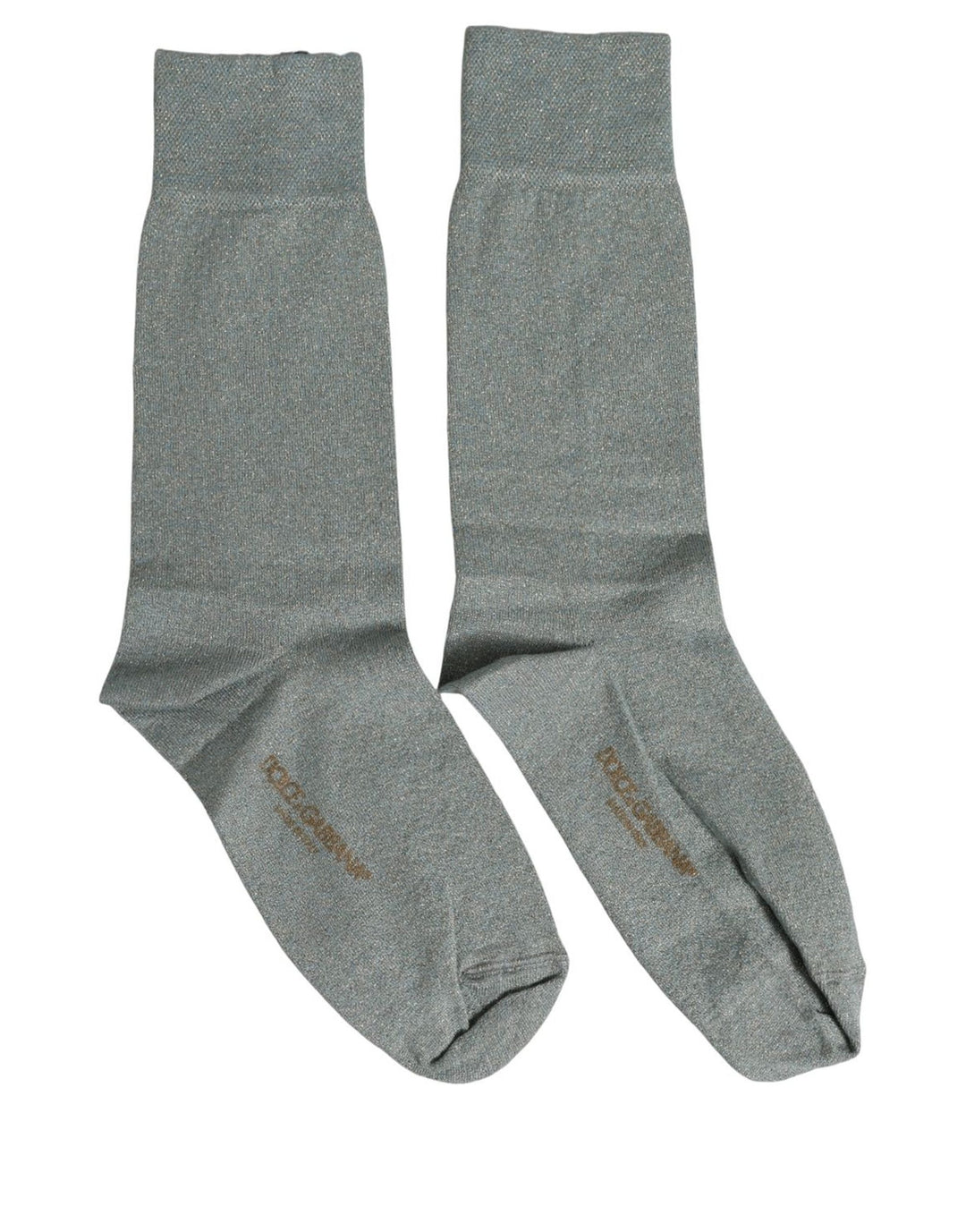 Dolce &amp; Gabbana Gray Viscose Logo Mid Calf Accessory Socks