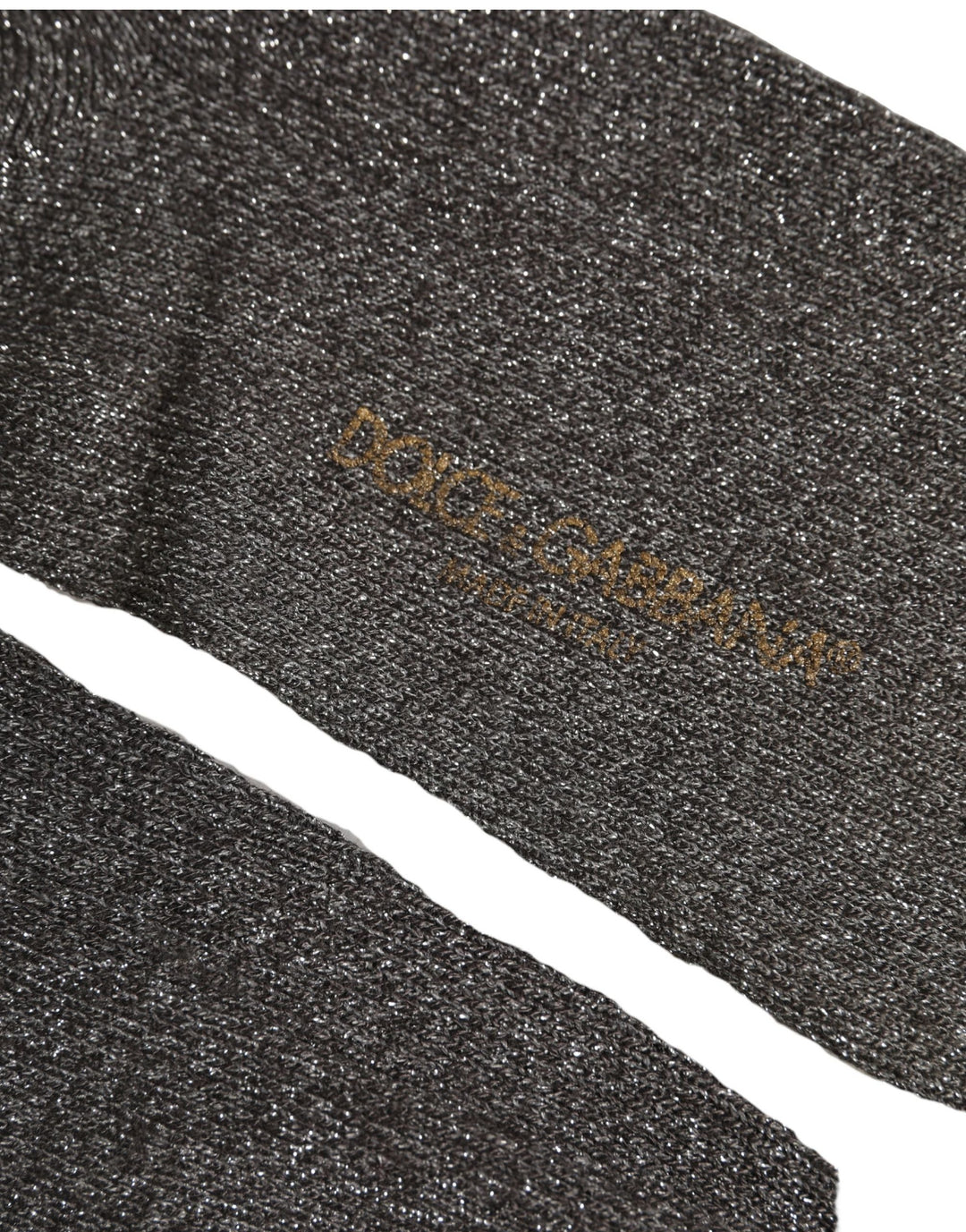 Dolce &amp; Gabbana Dark Gray Viscose Logo Mid Calf Accessory Socks