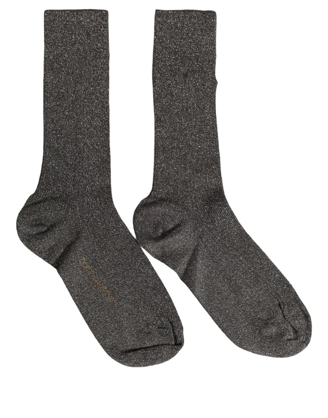 Dolce &amp; Gabbana Dark Gray Viscose Logo Mid Calf Accessory Socks