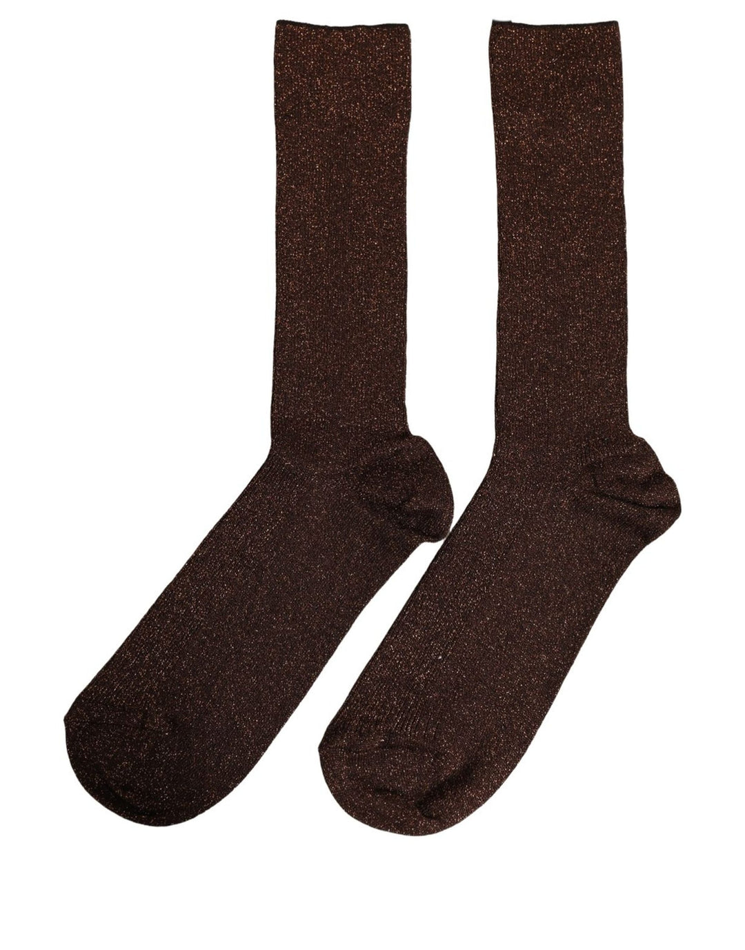 Dolce &amp; Gabbana Dark Brown Viscose Logo Mid Calf Accessory Socks