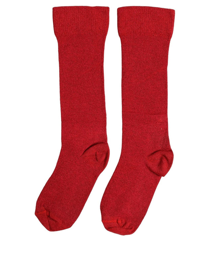 Dolce &amp; Gabbana Red Viscose DG Logo Mid Calf Accessory Socks