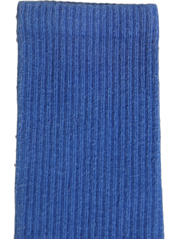 Dolce &amp; Gabbana Blue Cotton Ribbed Mid Calf Women Accessory Socks