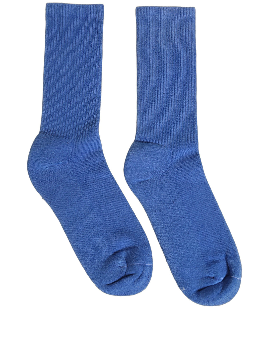 Dolce &amp; Gabbana Blue Cotton Ribbed Mid Calf Women Accessory Socks