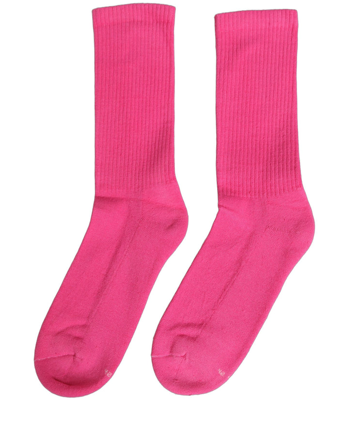 Dolce &amp; Gabbana Pink Cotton Ribbed Mid Calf Women Accessory Socks