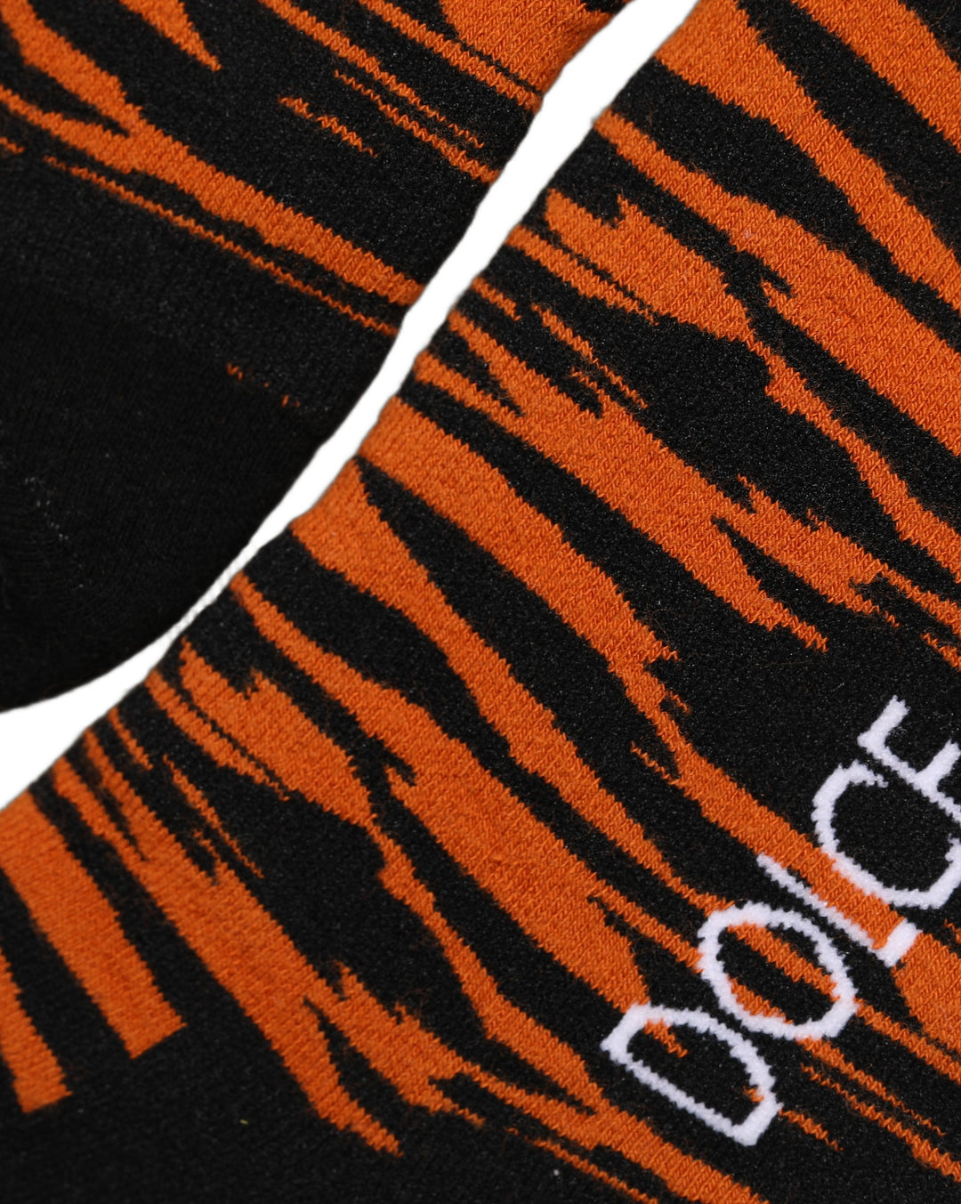 Dolce &amp; Gabbana Orange Black Tiger Stripe Knee High Accessory Socks