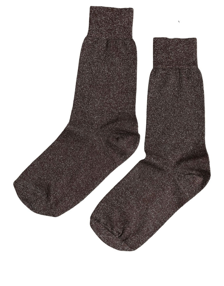 Dolce &amp; Gabbana Dark Brown Viscose Mid Calf Accessory Socks