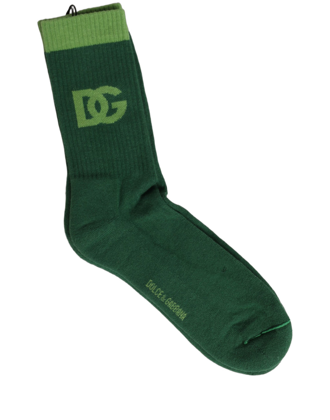 Dolce &amp; Gabbana Green DG Logo Nylon Mid Calf Accessory Socks