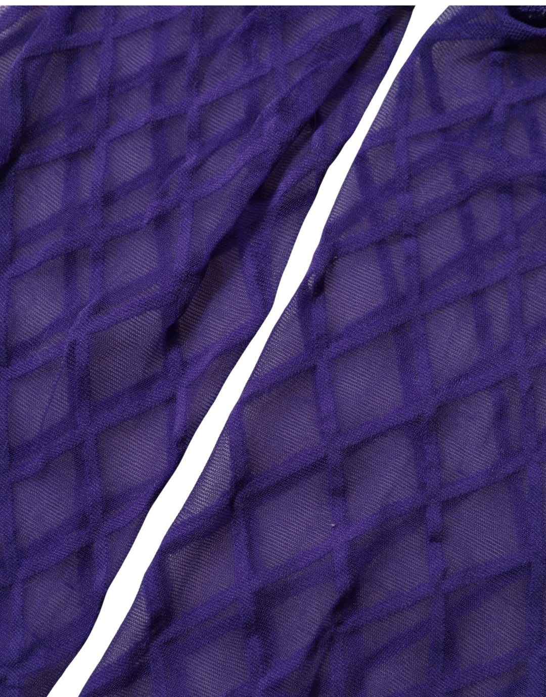 Dolce &amp; Gabbana Purple Nylon Fishnet Pantyhose Stockings Socks