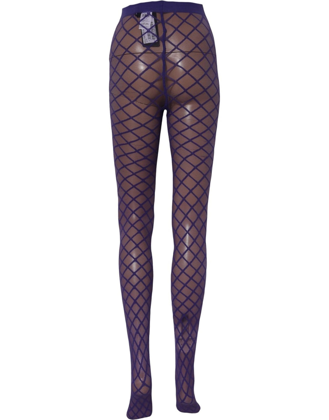 Dolce &amp; Gabbana Purple Nylon Fishnet Pantyhose Stockings Socks