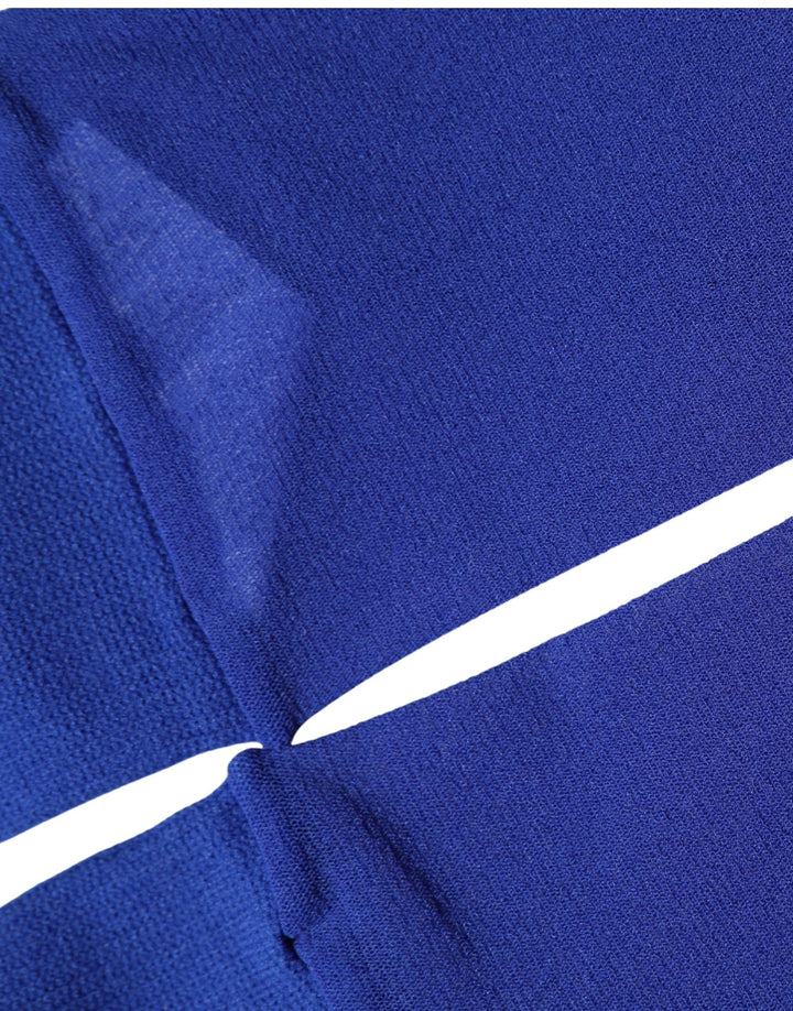 Dolce &amp; Gabbana Royal Blue Mid Calf Sheer Nylon Accessory Socks