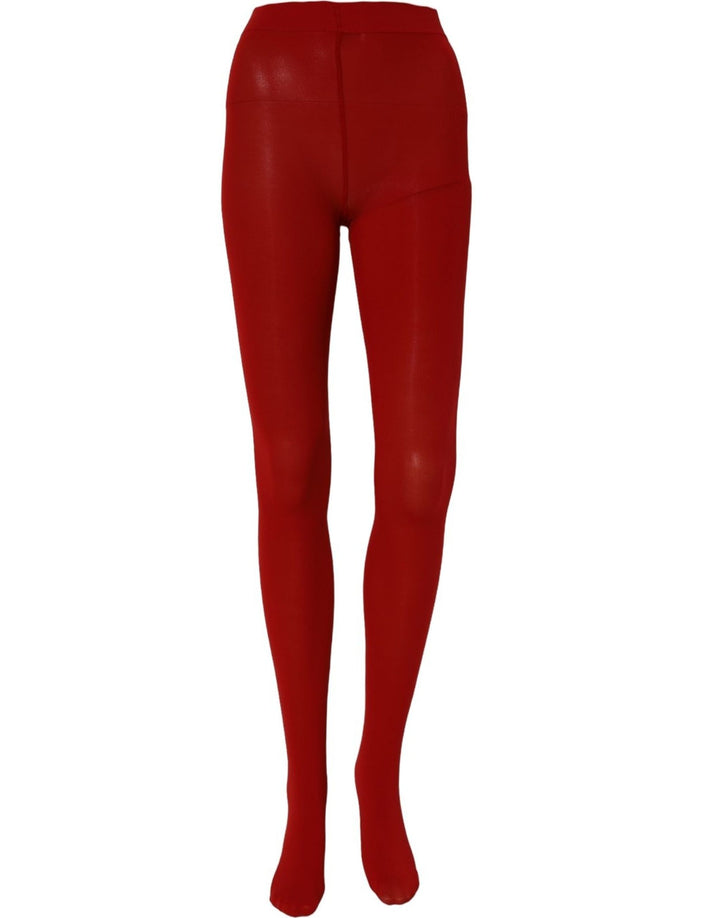 Dolce &amp; Gabbana Red Nylon Tights Stocking Pantyhose Socks