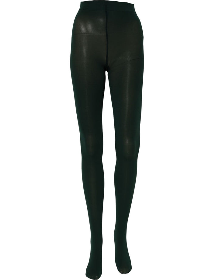 Dolce &amp; Gabbana Dark Green Nylon Tights Stocking Pantyhose Socks