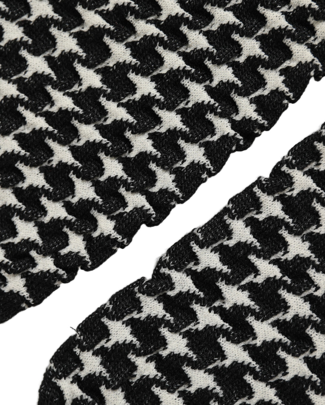 Dolce &amp; Gabbana Black White Houndstooth Ankle Length Socks