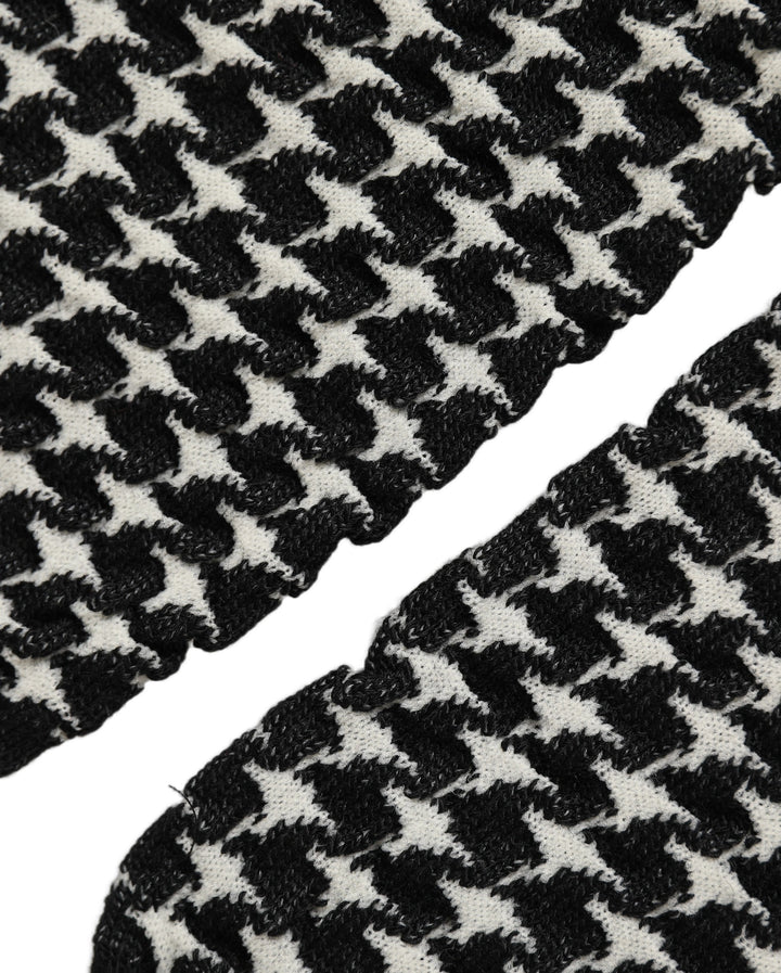 Dolce &amp; Gabbana Black White Houndstooth Ankle Length Socks