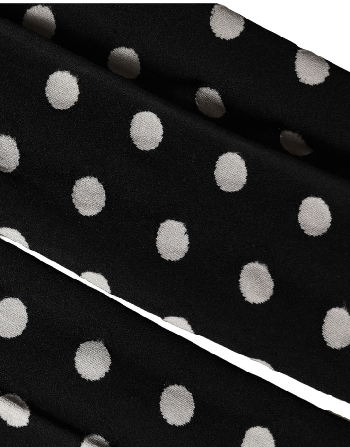 Dolce &amp; Gabbana Black Polka Dot Fishnet Pantyhose Stockings Socks