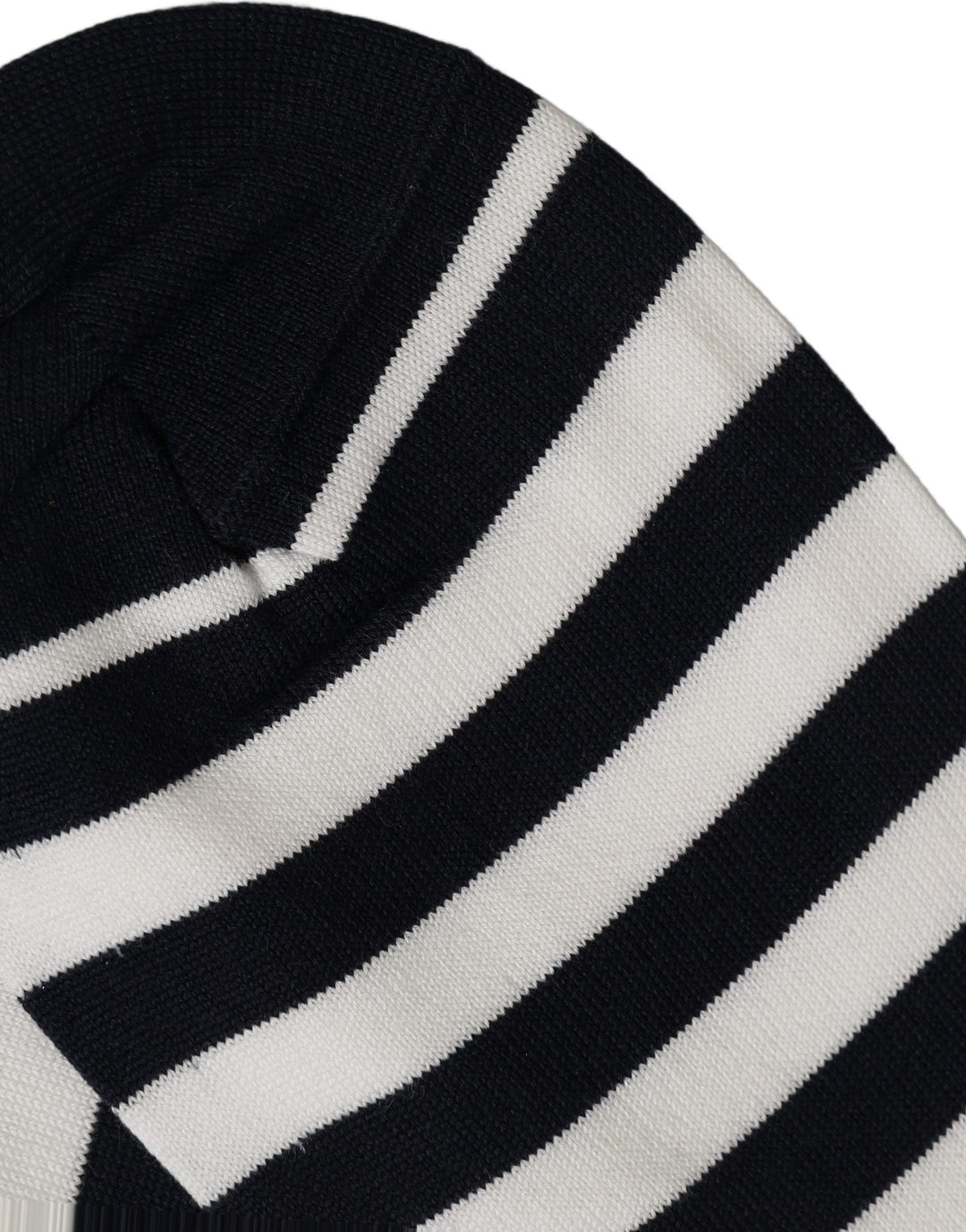 Dolce &amp; Gabbana Black White Stripes Cotton Mid Calf Accessory Socks