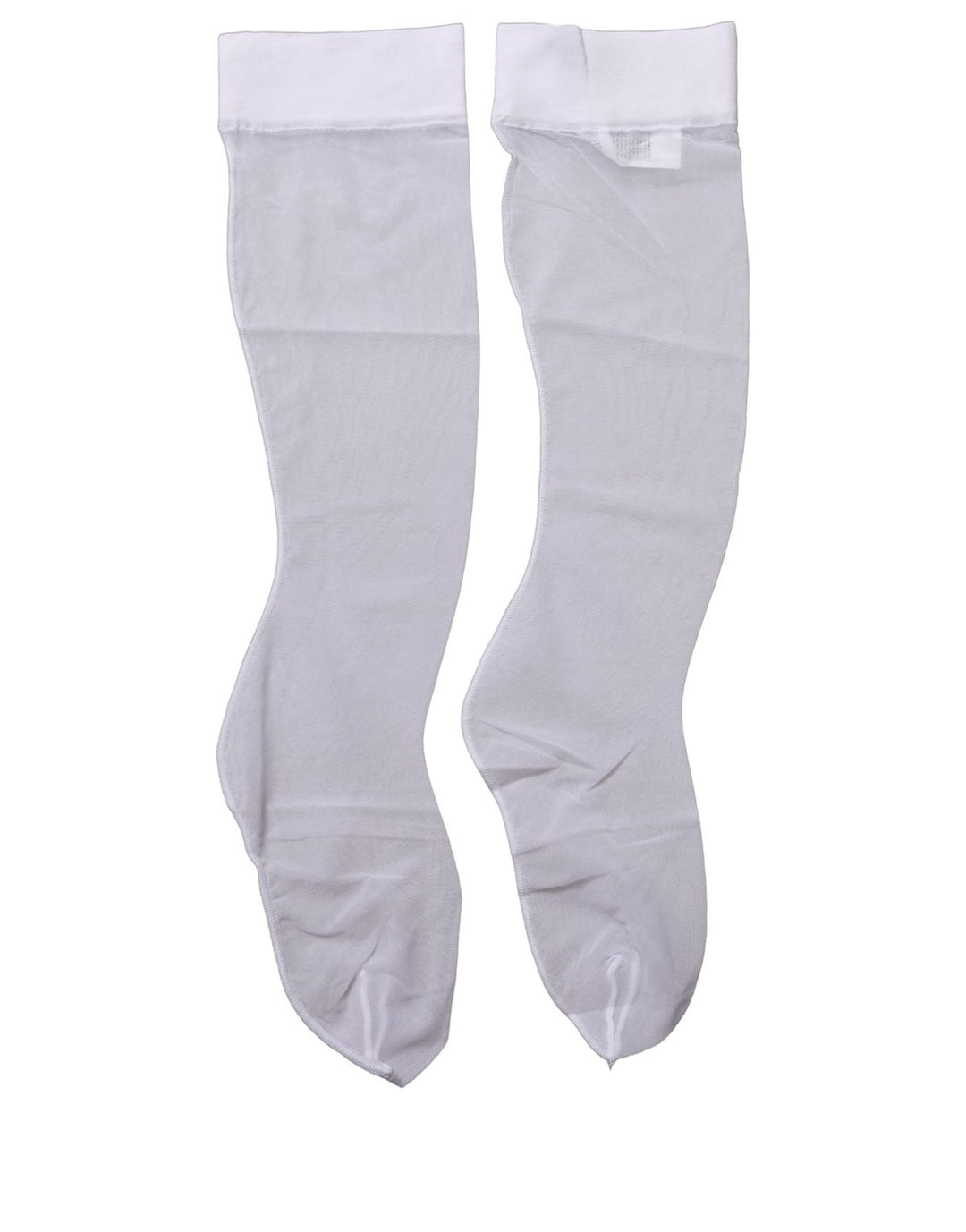 Dolce &amp; Gabbana White Knee High Sheer Nylon Accessory Socks