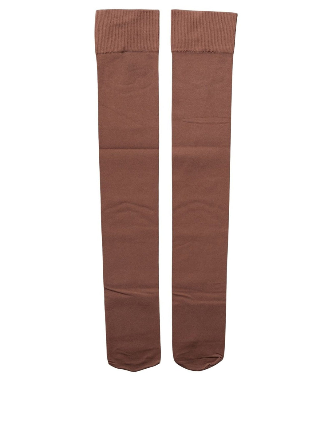 Dolce &amp; Gabbana Brown Nylon Stretch Over The Calf Stockings Socks