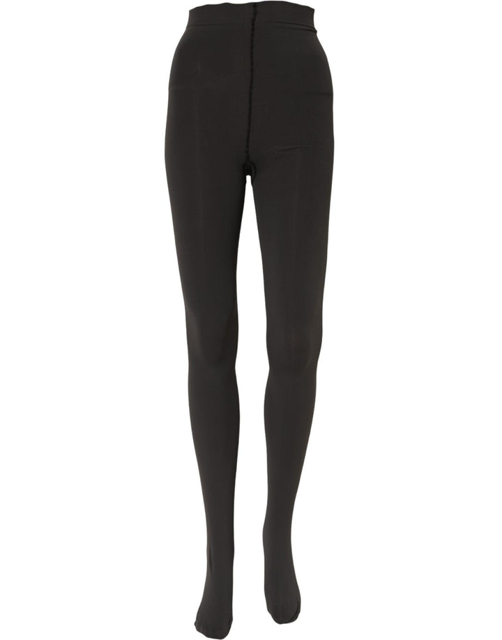 Dolce &amp; Gabbana Black Nylon Tights Stocking Pantyhose Socks