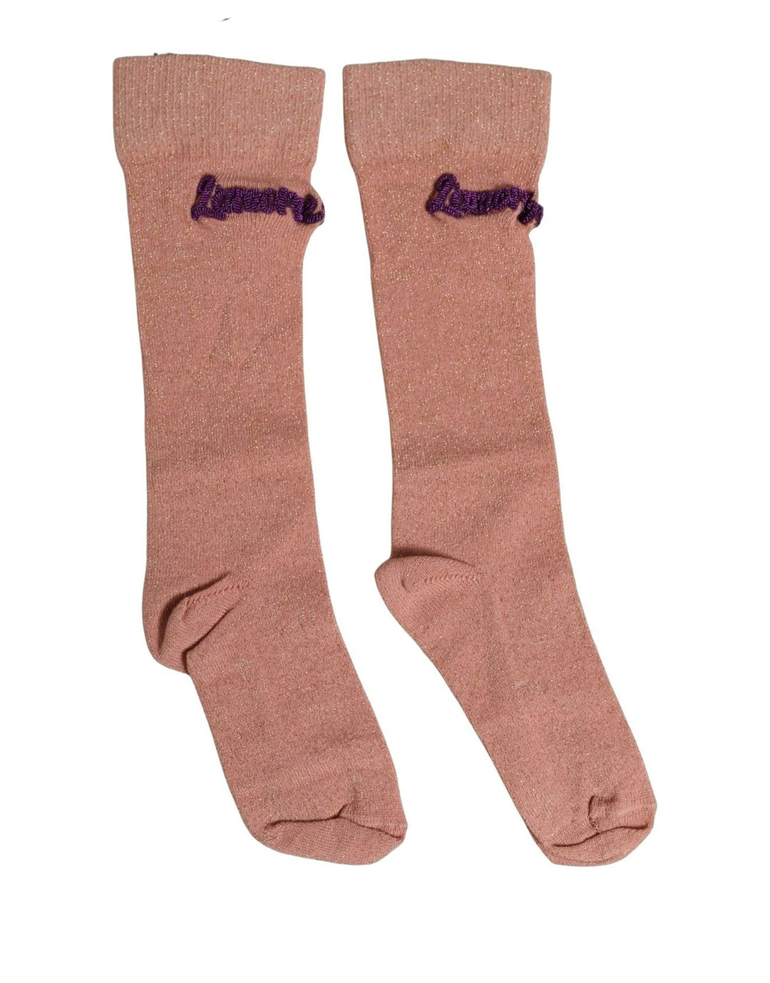 Dolce &amp; Gabbana Dusty Pink Embroidered Mid Calf Accessory Socks