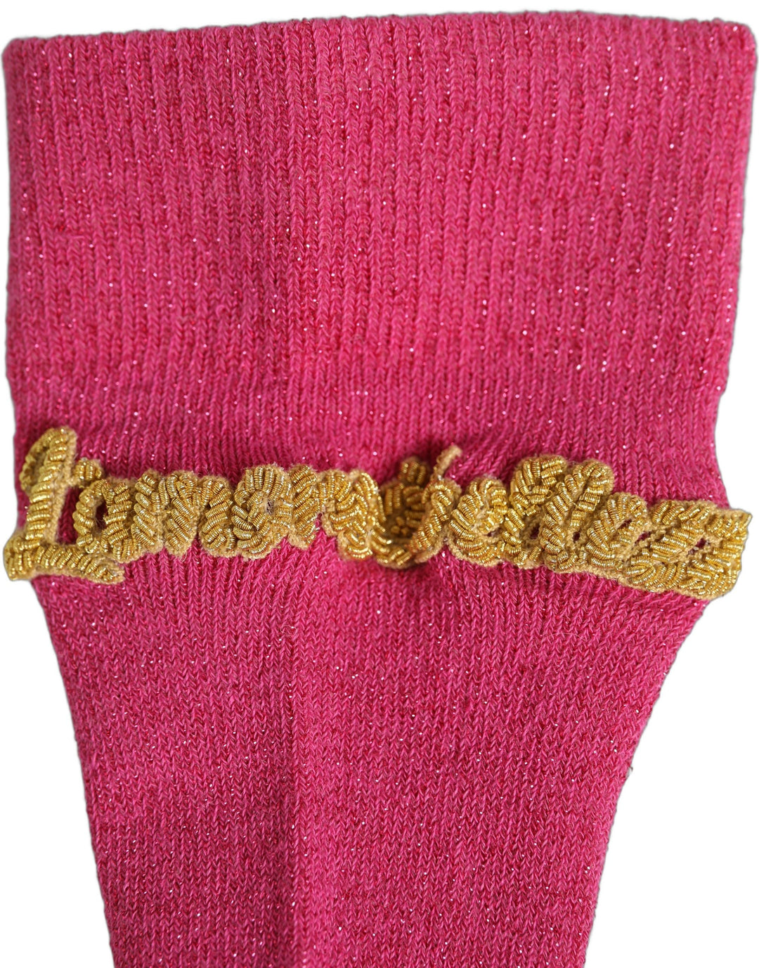 Dolce &amp; Gabbana Pink Embroidered Cotton Mid Calf Accessory Socks