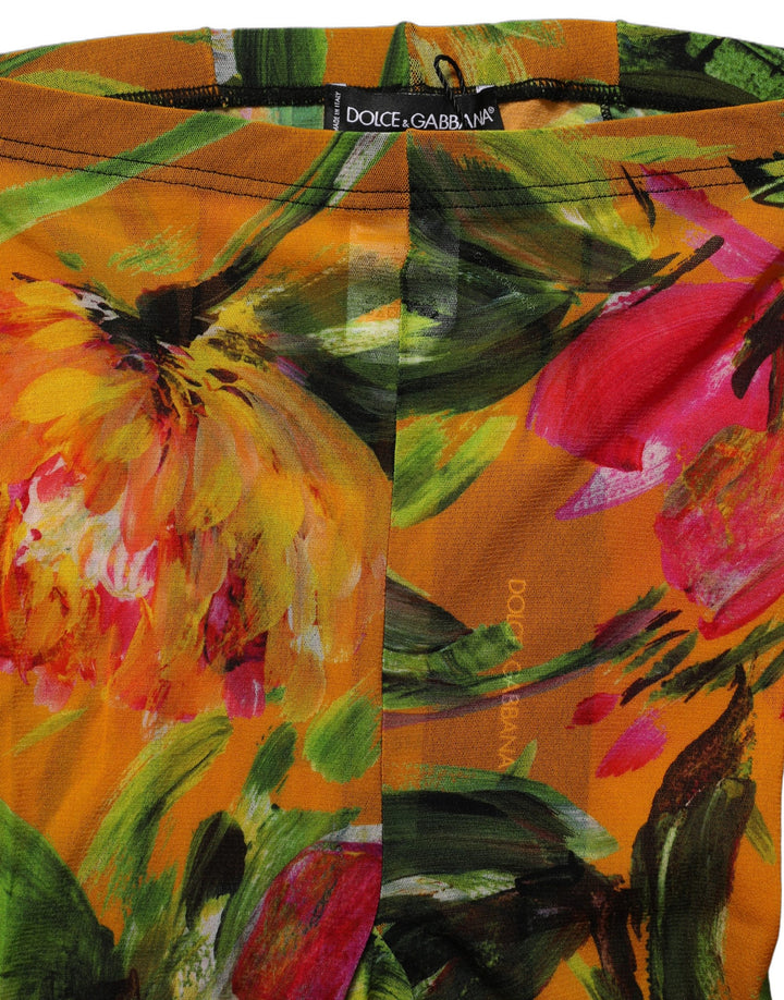 Dolce &amp; Gabbana Floral Nylon Tights Stockings Multicolor Socks