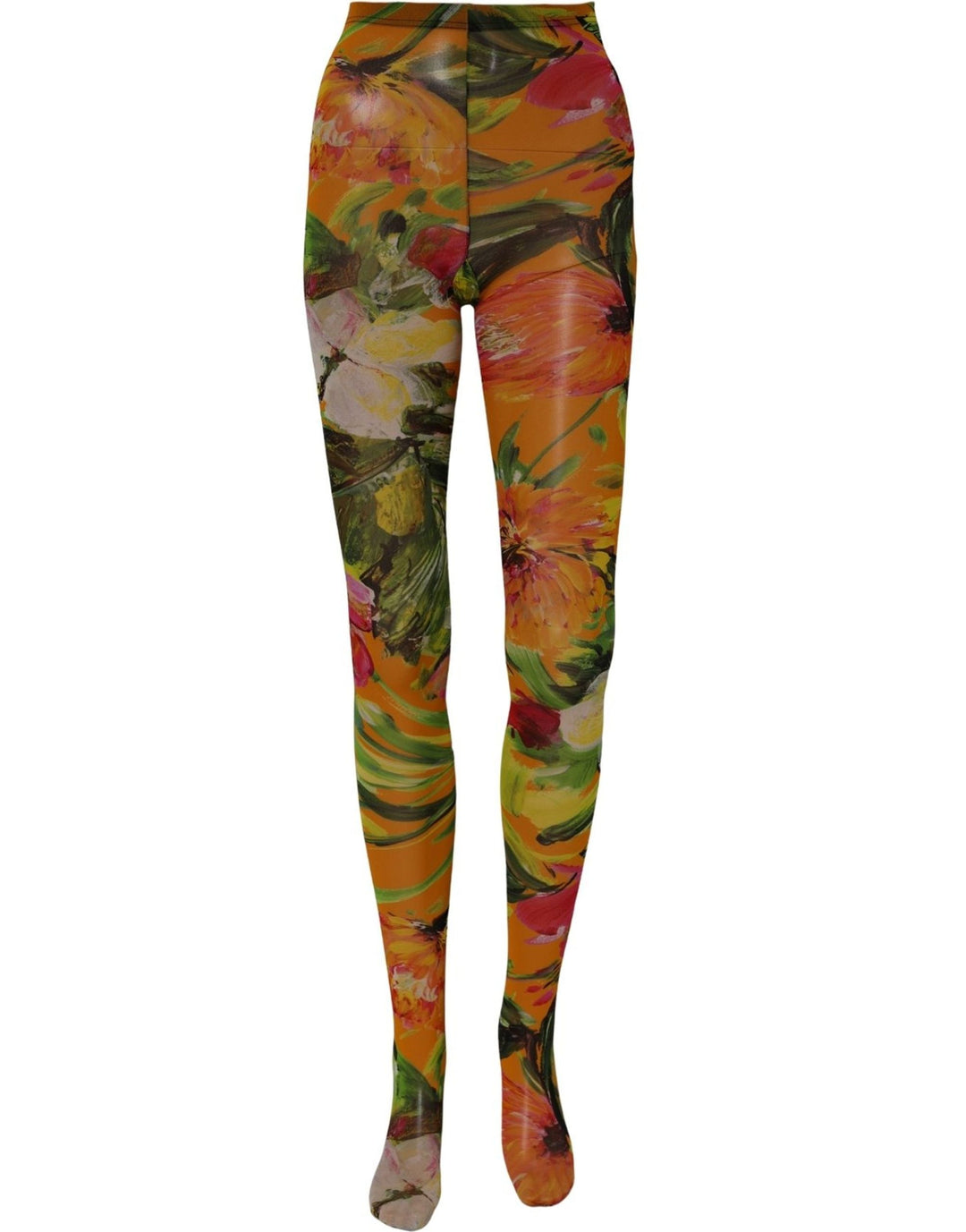 Dolce &amp; Gabbana Floral Nylon Tights Stockings Multicolor Socks