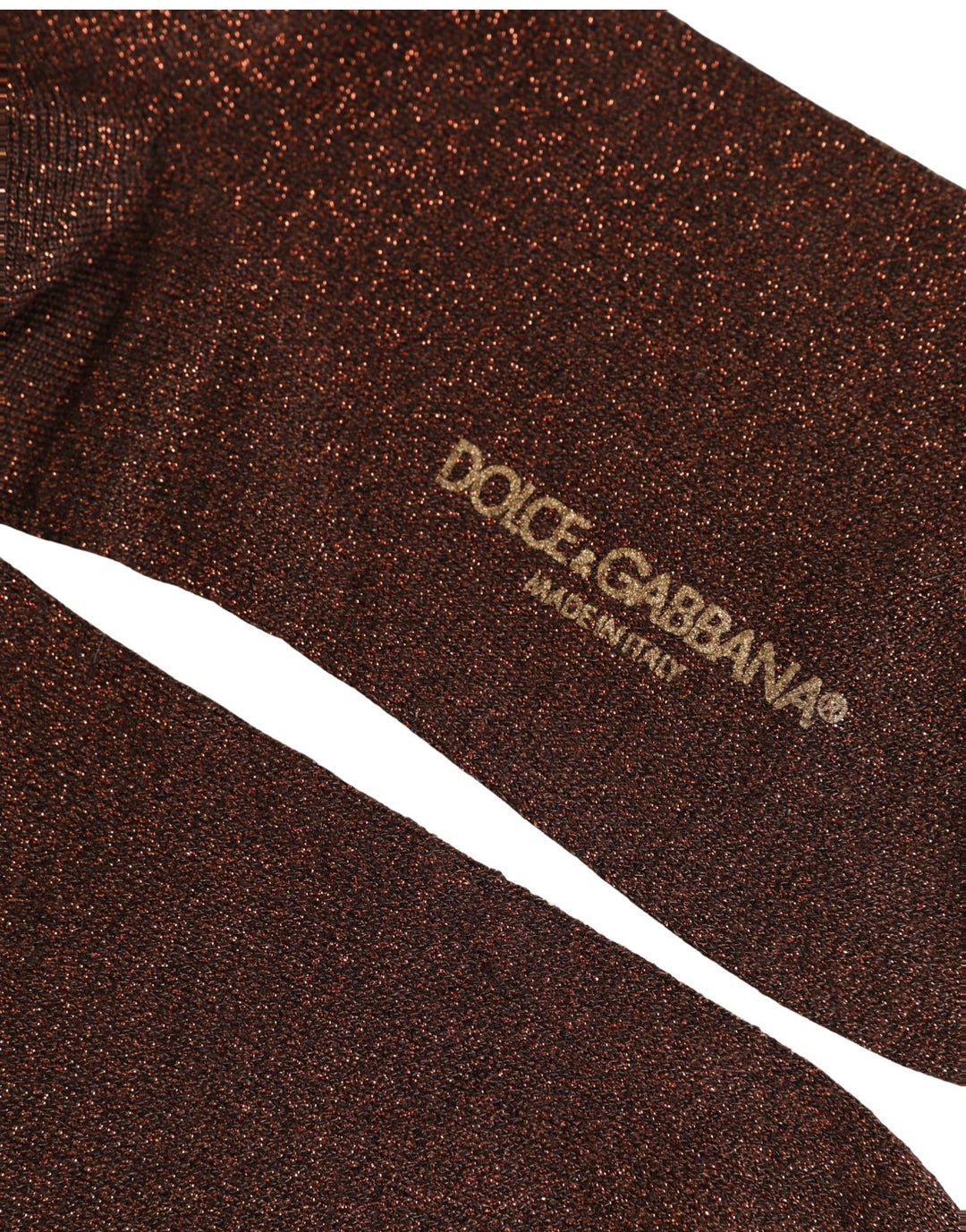 Dolce &amp; Gabbana Dark Brown Viscose Mid Calf Accessory Socks