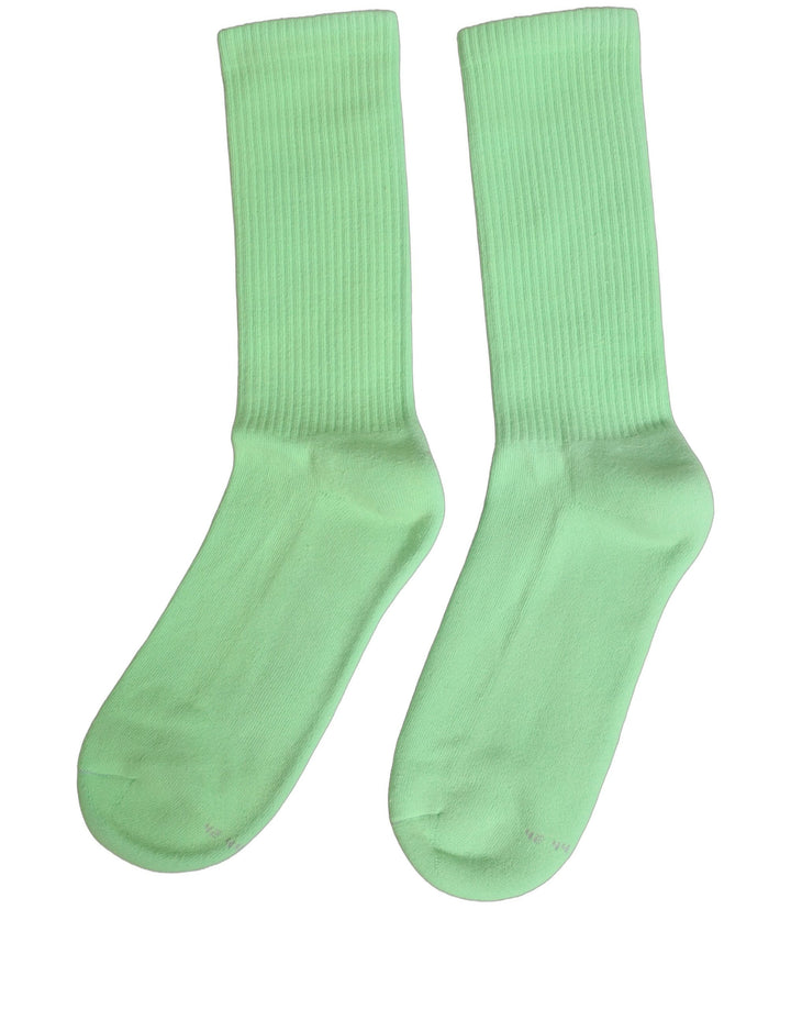 Dolce &amp; Gabbana Green Cotton Ribbed Mid Calf Women Accessory Socks