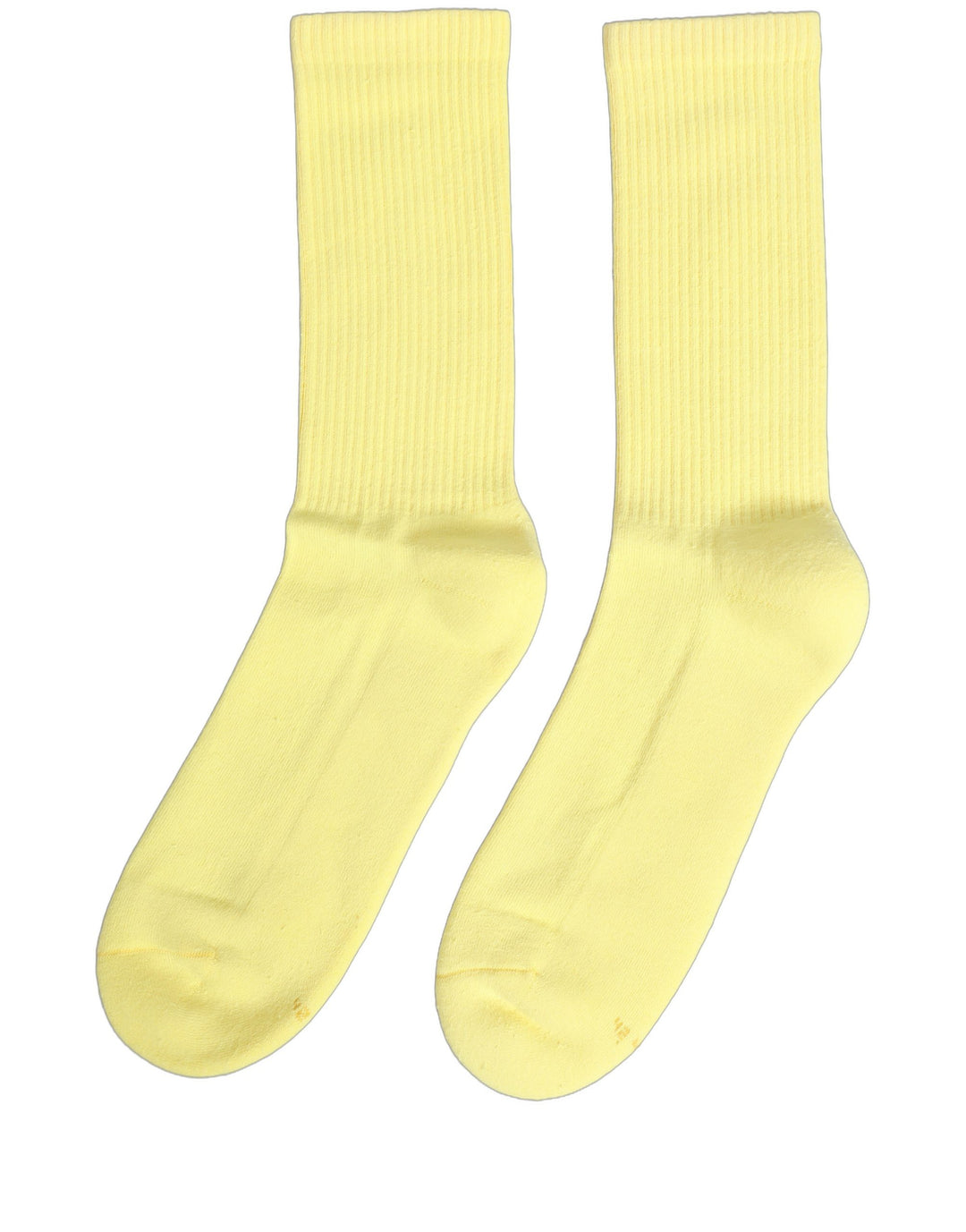 Dolce &amp; Gabbana Yellow Cotton Ribbed Mid Calf Women Accessory Socks