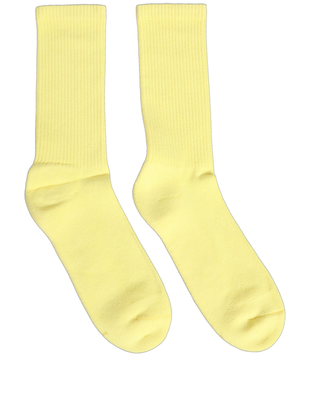 Dolce &amp; Gabbana Yellow Cotton Ribbed Mid Calf Women Accessory Socks