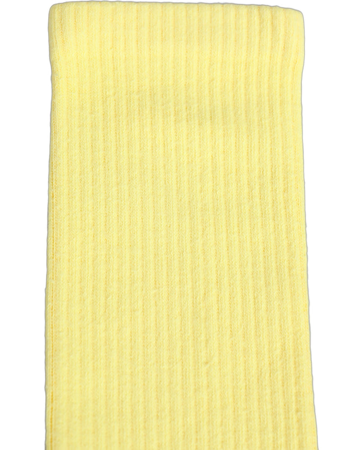Dolce &amp; Gabbana Yellow Cotton Ribbed Mid Calf Women Accessory Socks