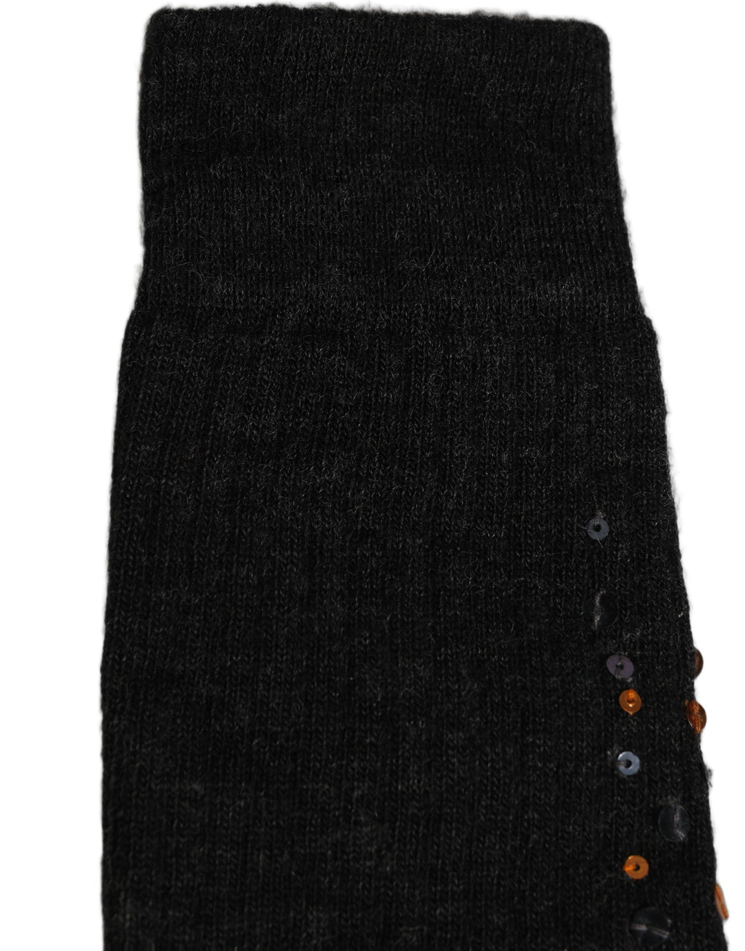Dolce &amp; Gabbana Dark Gray Sequined Wool Knee High Accessory Socks