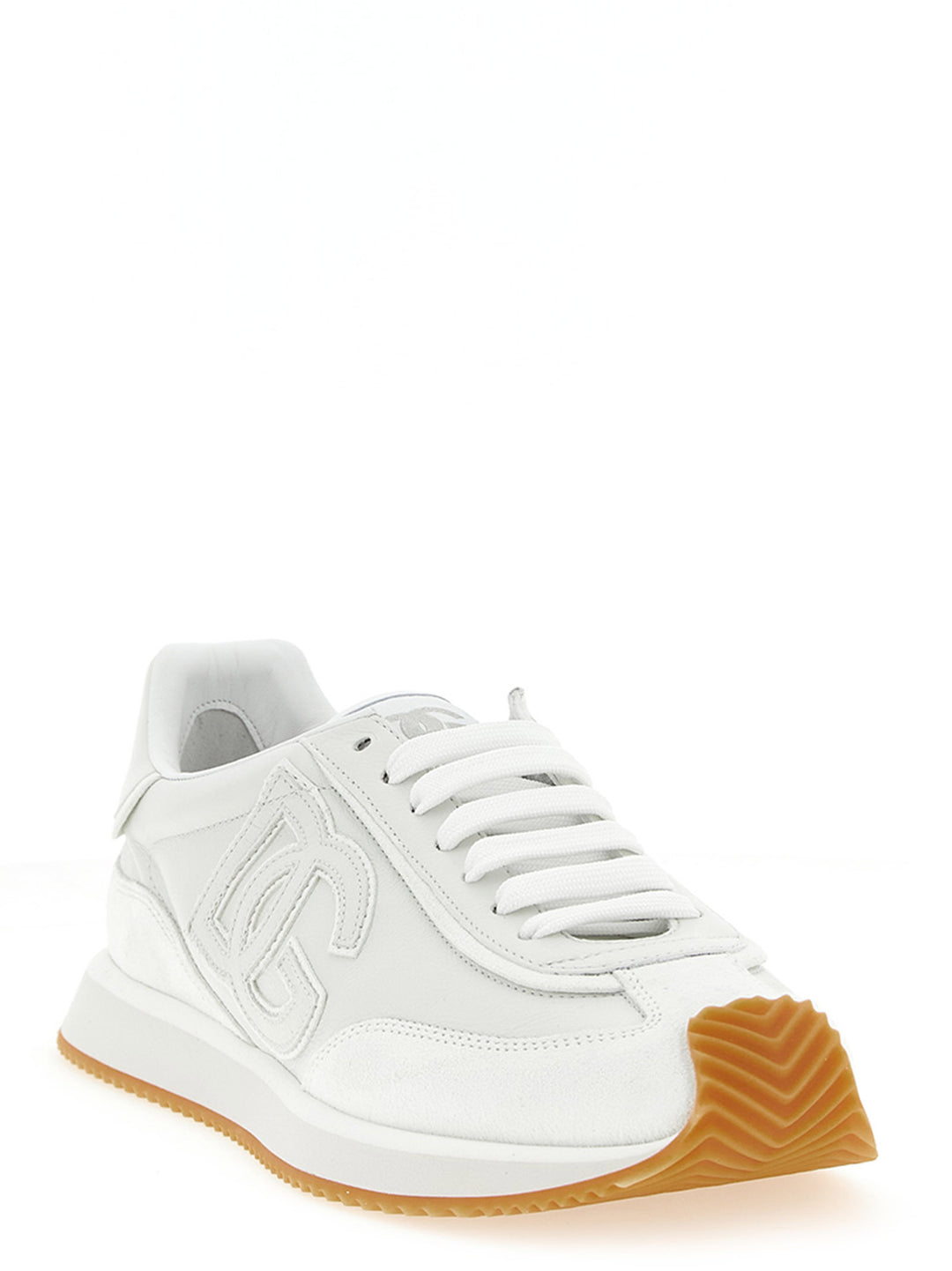 Dolce &amp; Gabbana White Calfskin Low Top Sneakers