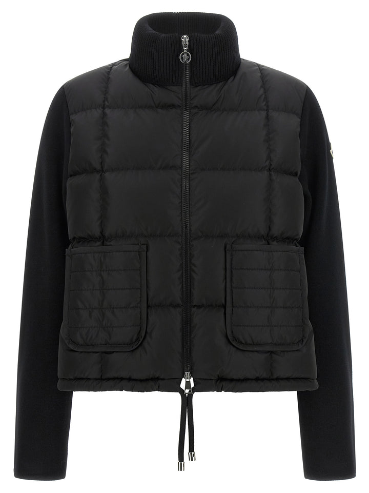 Moncler Black Virgin Wool Cardigan