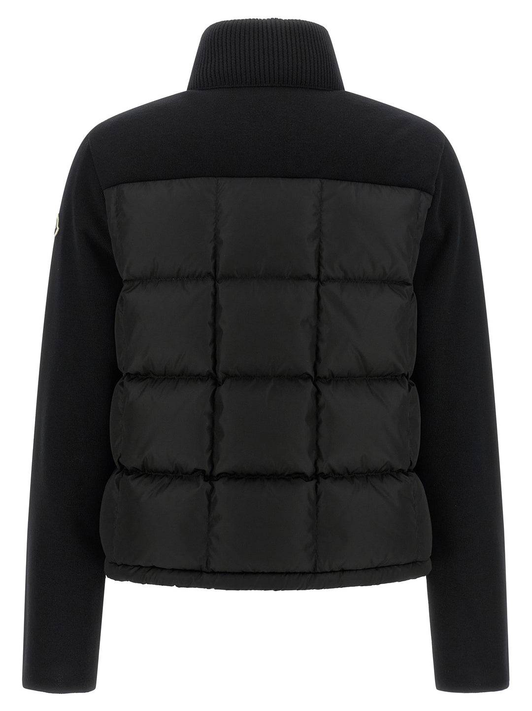 Moncler Black Virgin Wool Cardigan