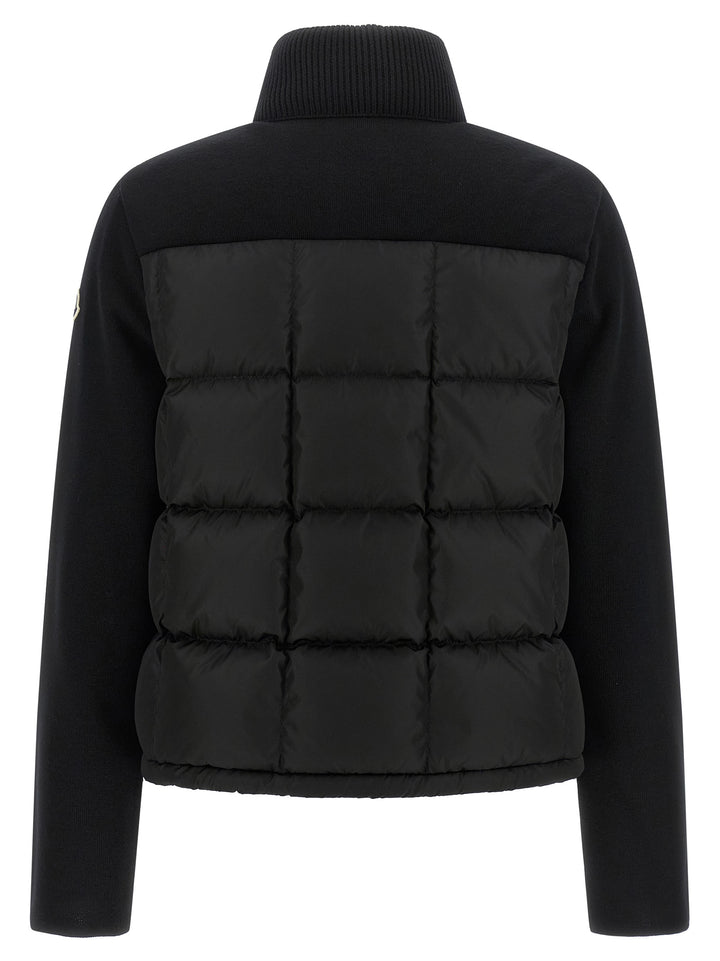 Moncler Black Virgin Wool Cardigan
