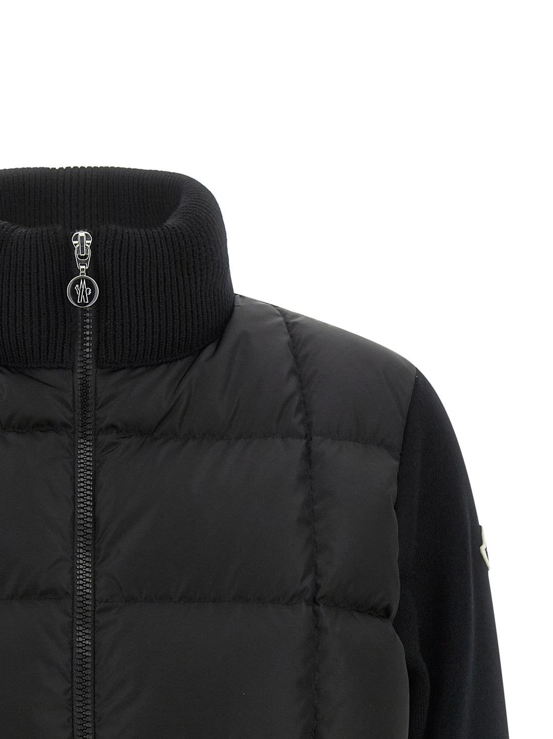 Moncler Black Virgin Wool Cardigan