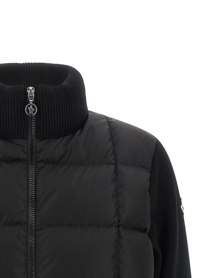 Moncler Black Virgin Wool Cardigan