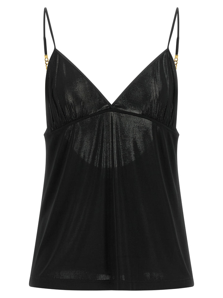 Saint Laurent Black Viscose Tank Tops
