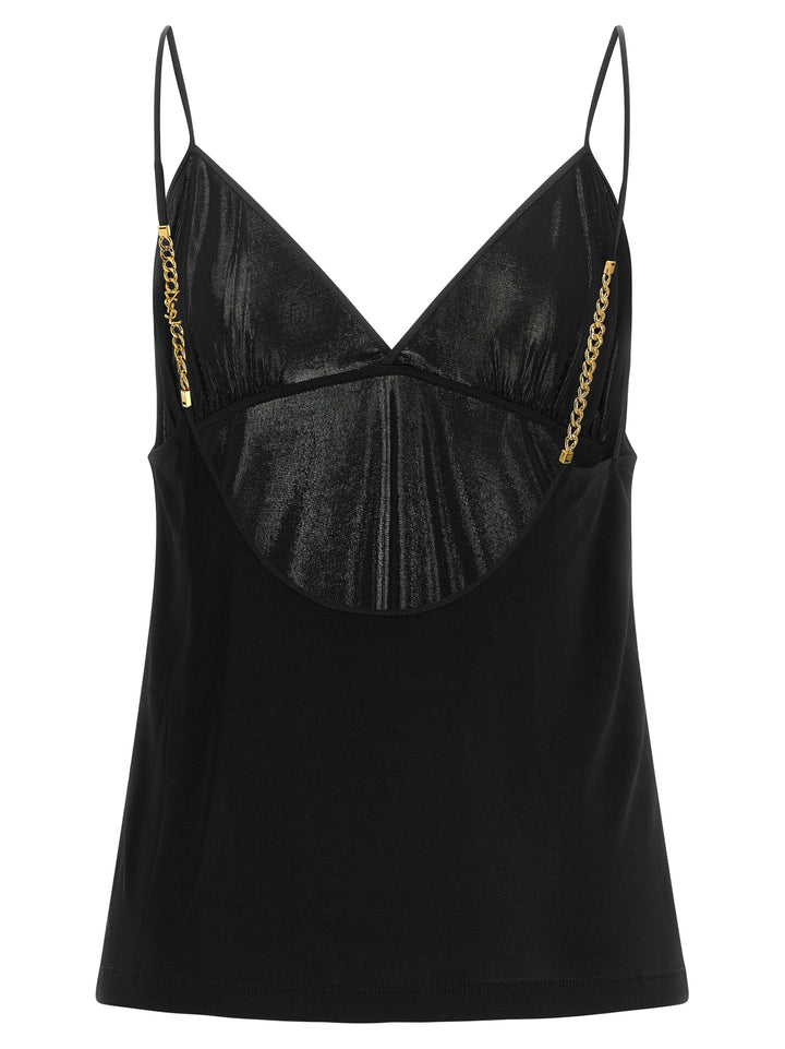 Saint Laurent Black Viscose Tank Tops