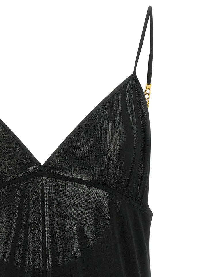 Saint Laurent Black Viscose Tank Tops